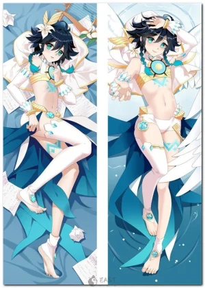 Venti Genshin Impact anime body pillow dakimakura cover