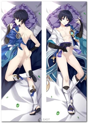 Wanderer from Genshin Impact on anime body pillow (dakimakura) cover