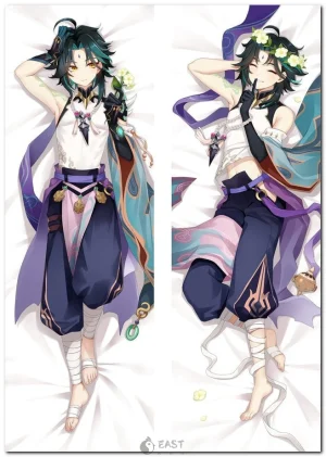 Xiao from Genshin Impact on anime body pillow (dakimakura) cover