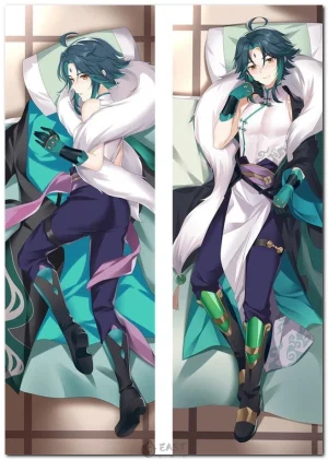 Xiao from Genshin Impact on anime body pillow (dakimakura) cover