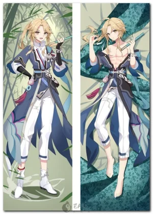 Yanqing from Honkai: Star Rail on anime body pillow (dakimakura)