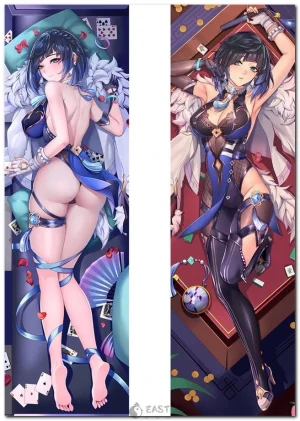 Yelan from Genshin Impact on anime body pillow (dakimakura) cover