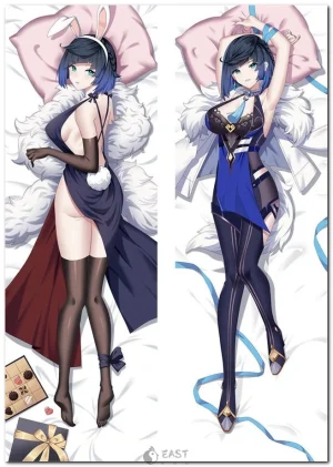 Yelan from Genshin Impact on anime body pillow (dakimakura) cover