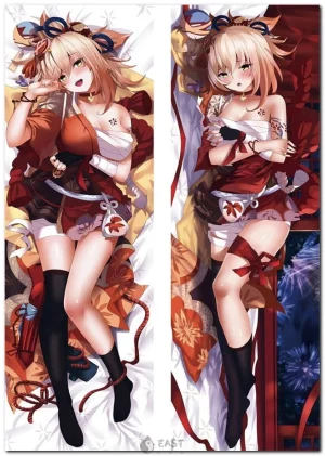 Yoimiya from Genshin Impact on anime body pillow cover