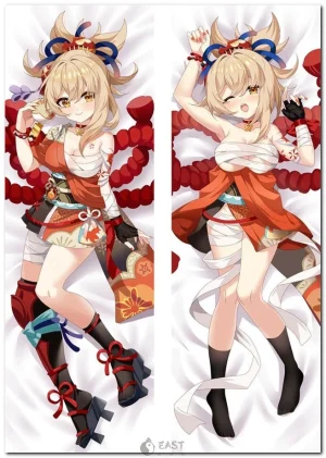 Yoimiya from Genshin Impact on anime body pillow (dakimakura) cover