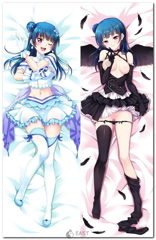 Premium Yoshiko Tsushima Love Live dakimakura (anime body pillow) featuring AI voice integration. Officially licensed design by eastana, ideal for collectors and fans. Yoshiko Tsushima Love Live dakimakura anime body pillow