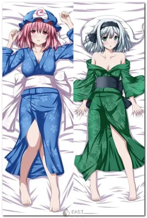 Yuyuko Saigyouji and Youmu Konpaku Touhou Project dakimakura pillow
