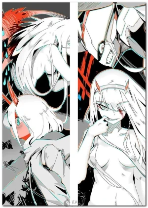Zero Two from Darling in the Franxx dakimakura anime body pillow