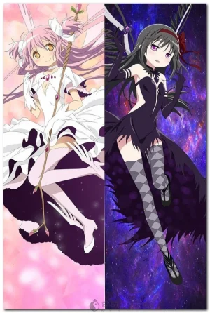 Madoka Kaname and Homura Akemi dakimakura anime body pillow from Puella Magi Madoka Magica