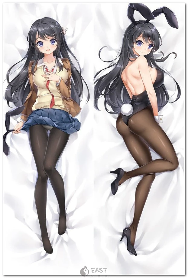 Official Eastana anime dakimakura featuring Mai Sakurajima from 'Rascal Does Not Dream of Bunny Senpai'. Premium AI-enhanced AI voice dakimakura design for collectors and fans. Mai Sakurajima dakimakura pillow cover from Rascal Does Not Dream of Bunny Senpai