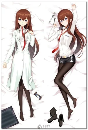 Makise Kurisu from Steins;Gate on anime body pillow dakimakura