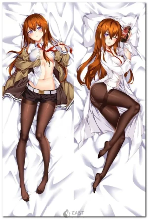 Makise Kurisu from Steins;Gate on anime body pillow dakimakura