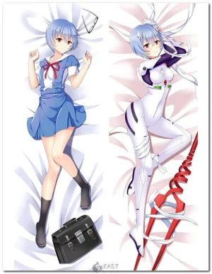 Rei Ayanami from Neon Genesis Evangelion on EVA anime body pillow