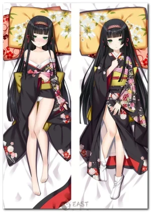 Renge anime girl with Mangekyou Sharingan, dakimakura body pillow design