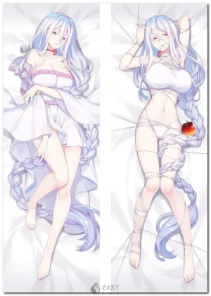 White Shiraori dakimakura anime body pillow from So I'm a Spider, So What?