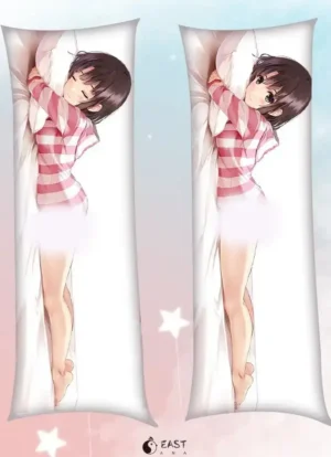 Saekano anime body pillow cover featuring AI voice dakimakura design